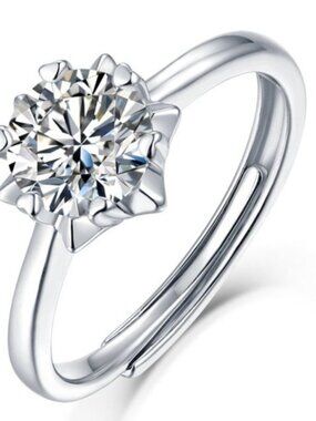 Certified 3ct. t.w. Moissanite Diamond Engagement Ring NEW